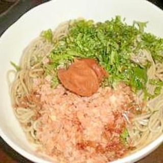 梅と大葉のぶっかけ蕎麦